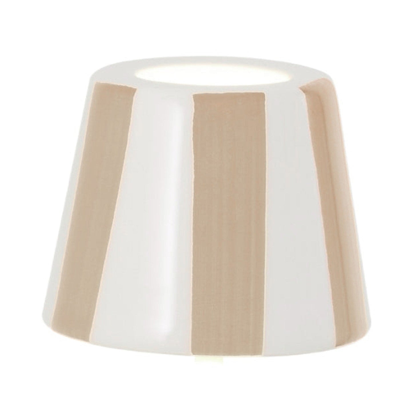 Poldina Pro Micro Ceramic Outdoor Lamp Shade in Lido Sand Stripes.