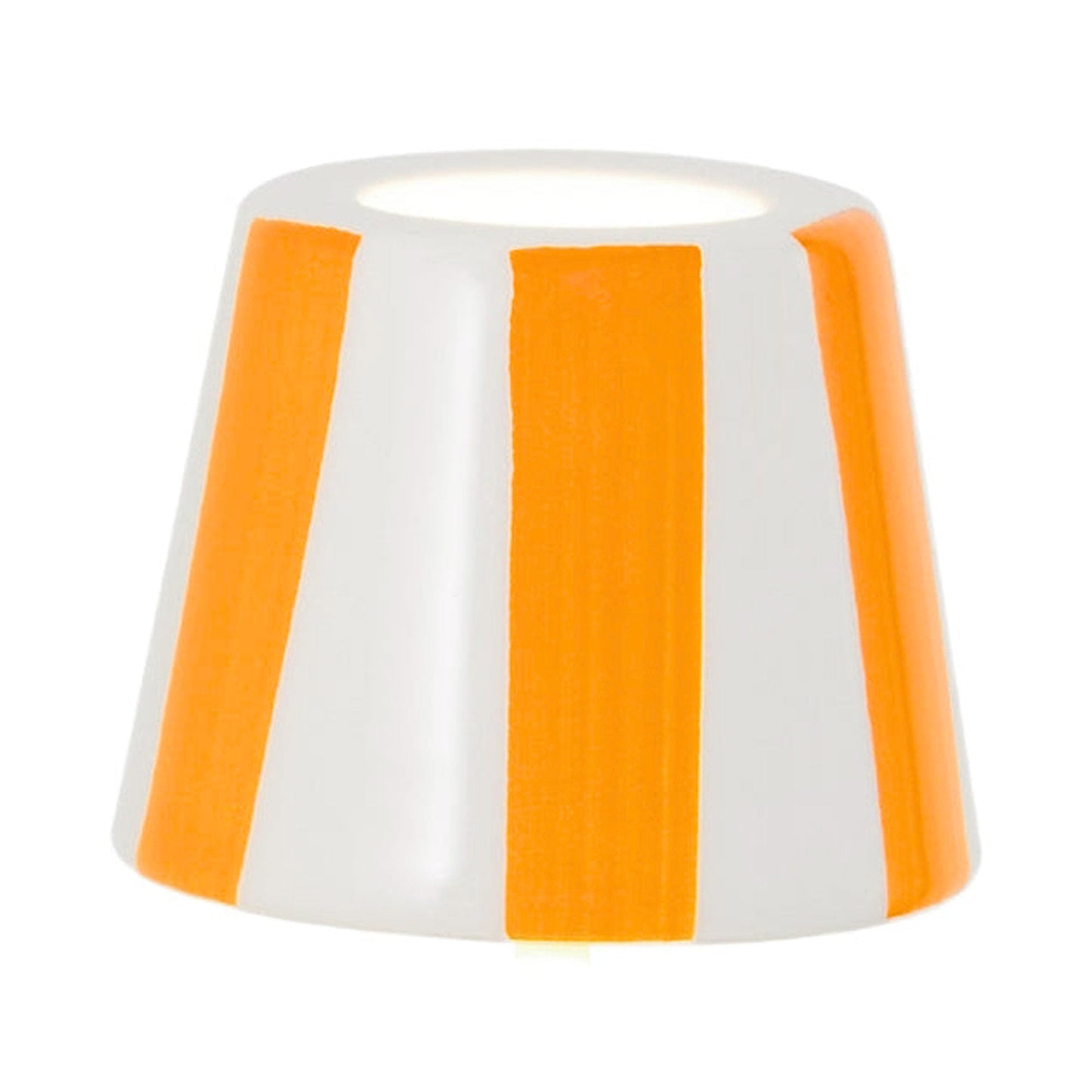 Poldina Pro Micro Ceramic Outdoor Lamp Shade in Lido Yellow Stripes.