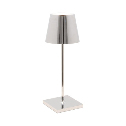 Poldina Pro Mini LED Table Lamp in Glossy Chrome.