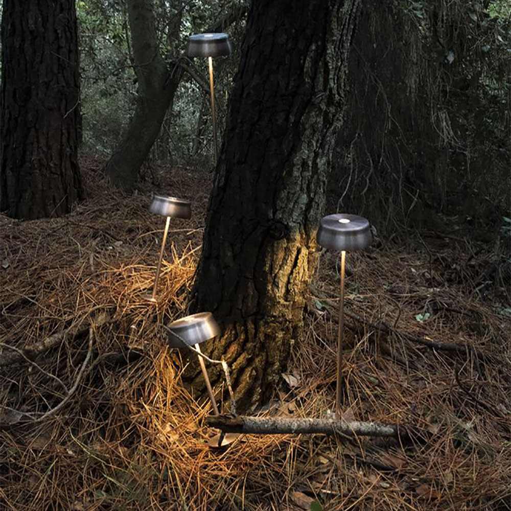 Sister LED Portable Table Lamp in Outside Area.