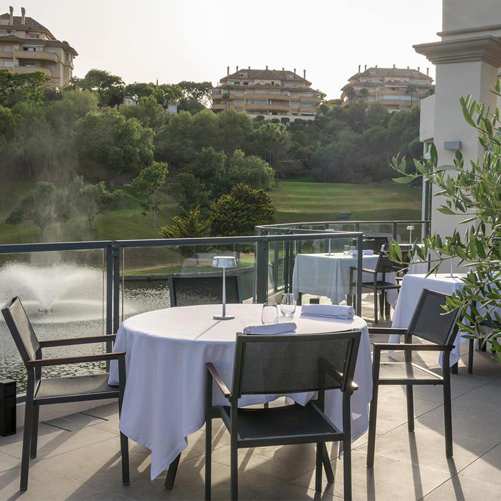 Sister LED Portable Table Lamp in Outside Area.