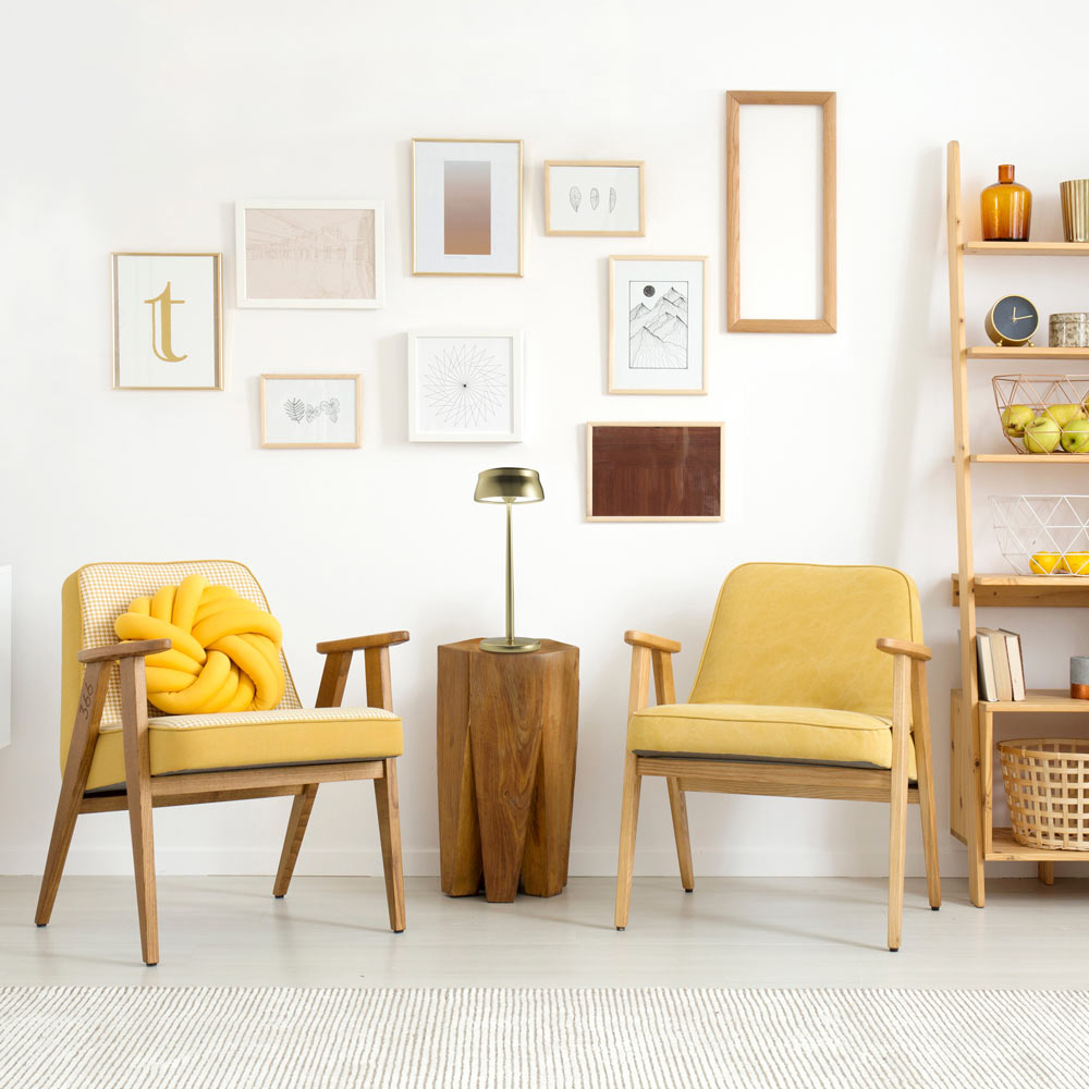 Sister LED Portable Table Lamp in living room.