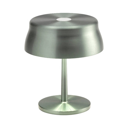 Sister Light Wi-Fi Mini Outdoor Rechargeable LED Table Lamp in Anodized Green.