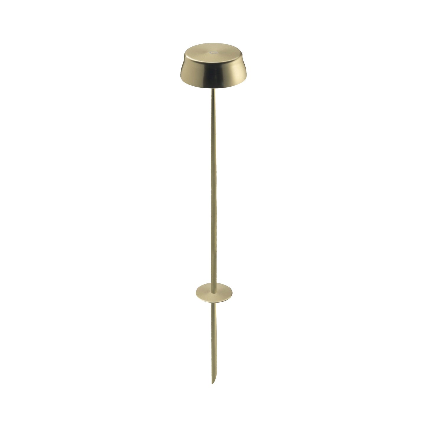 Sister Light Wi-Fi Outdoor Rechargeable LED Floor Lamp in Anodized Gold.