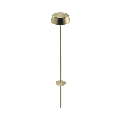 Sister Light Wi-Fi Outdoor Rechargeable LED Floor Lamp in Anodized Gold.