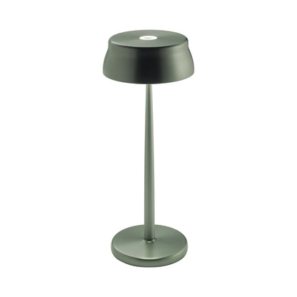 Sister Light Wi-Fi Outdoor Rechargeable LED Table Lamp in Anodized Green.