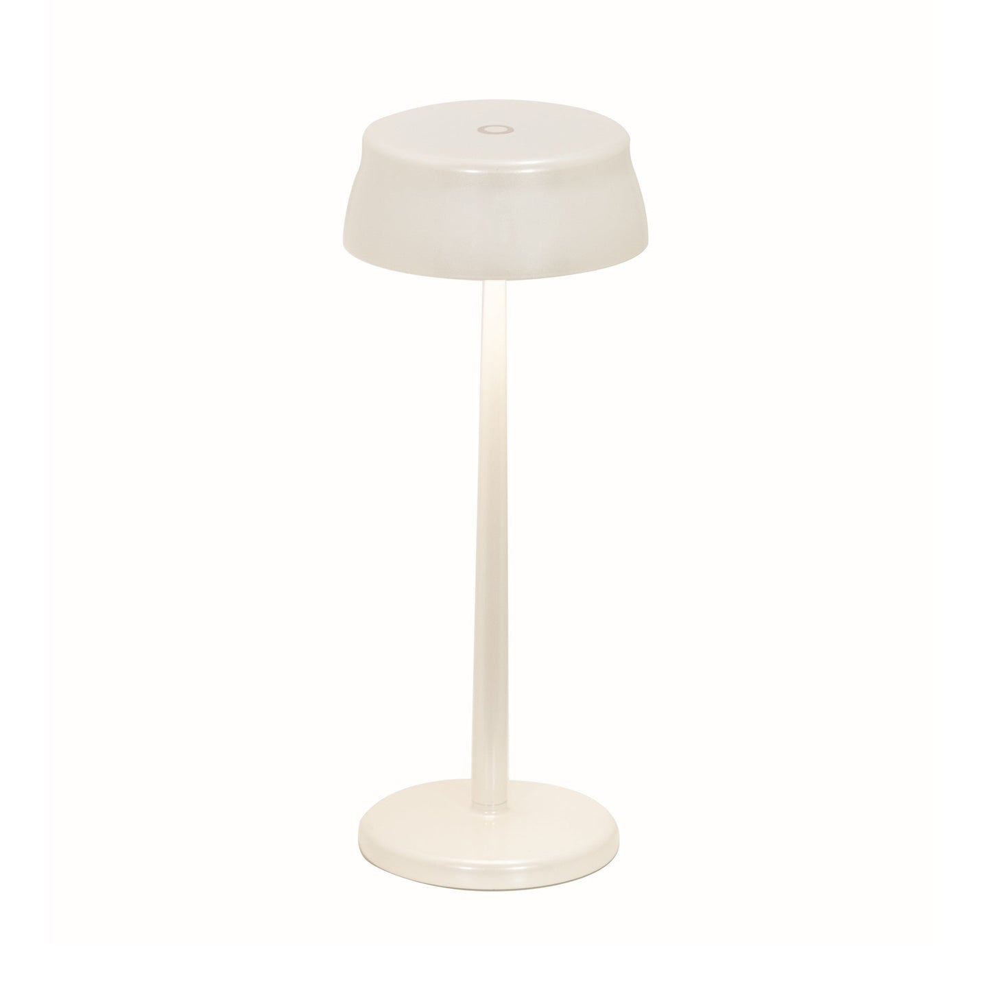 Sister Light Wi-Fi Outdoor Rechargeable LED Table Lamp in Pearl White.
