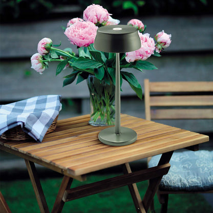 Sister Light Wi-Fi Outdoor Rechargeable LED Table Lamp in Outdoor Area.
