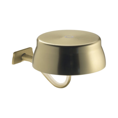 Sister Light Wi-Fi Outdoor Rechargeable LED Wall Light in Anodized Gold.