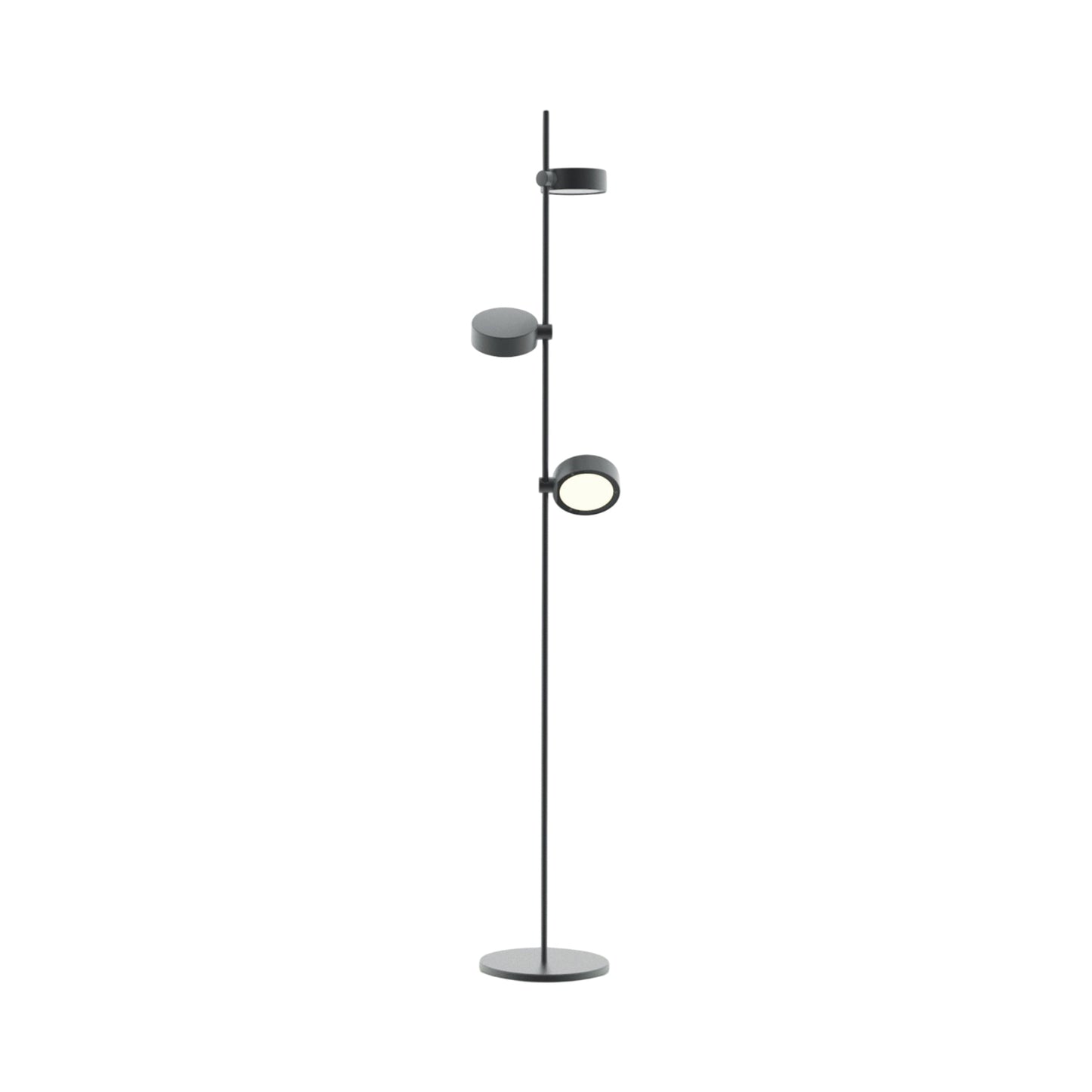 Super O Outdoor Rechargeable LED Floor Lamp in Black (3-Light).
