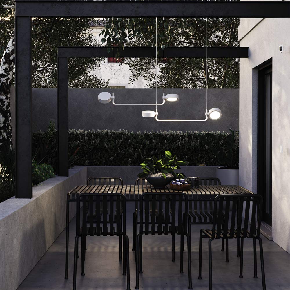 Super O Outdoor Rechargeable LED Pendant Light in Outdoor Area.