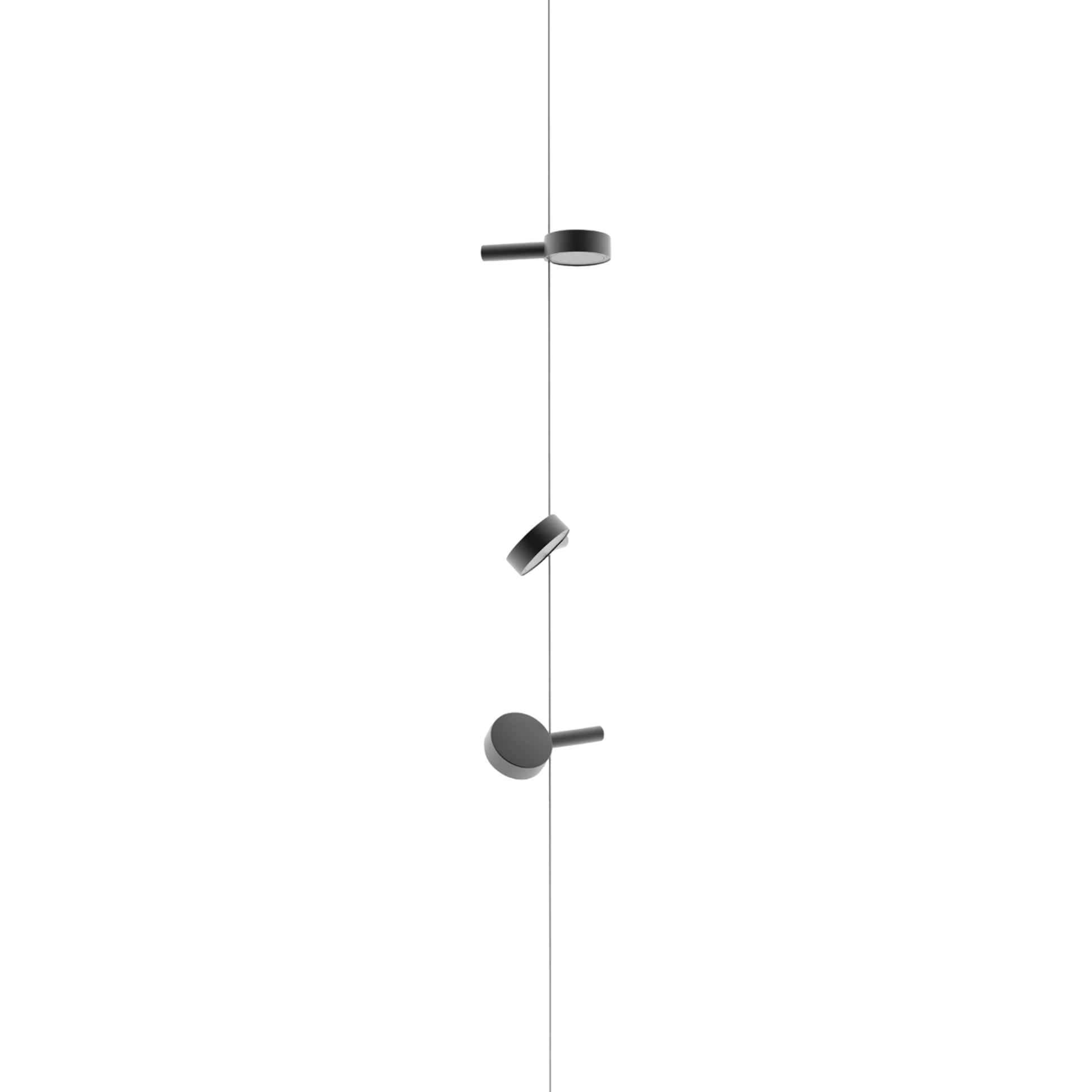 Super O Suspended Outdoor Rechargeable LED Floor Lamp in Black (3-Light).