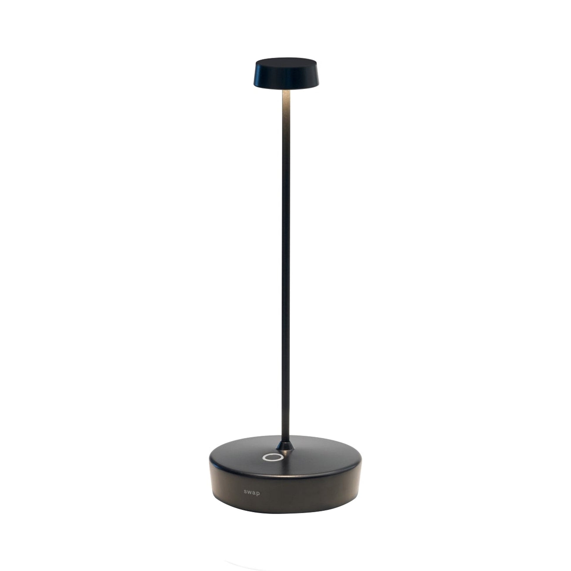 Swap Pro Outdoor Rechargeable LED Table Lamp in Black.