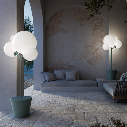 Tree of Light Outdoor Floor Lamp in living room.