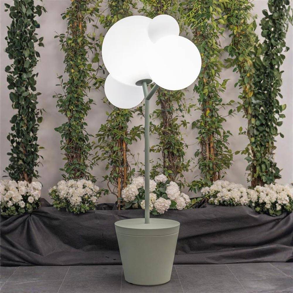 Tree of Light Outdoor Floor Lamp in Outside Area.
