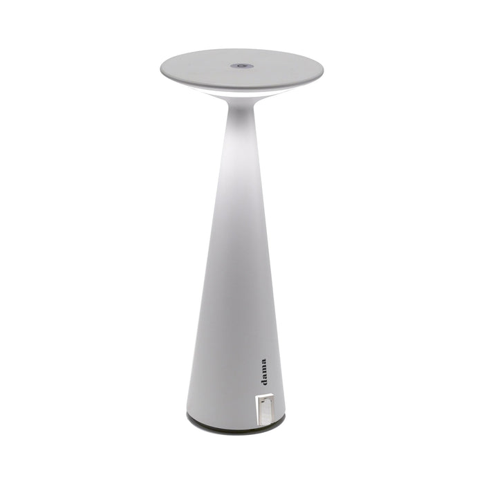 Dama LED Table Lamp in White/With USB Port.