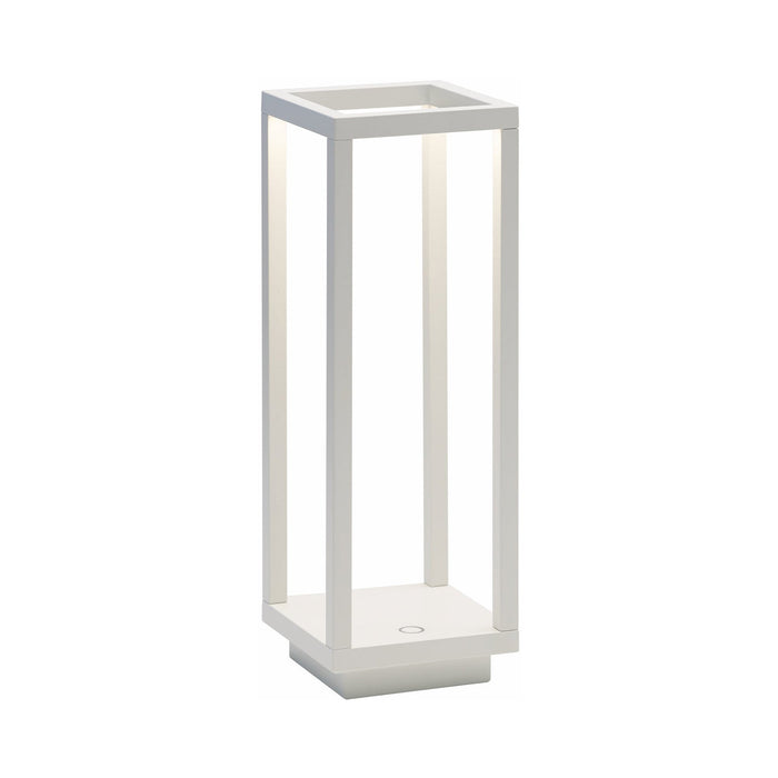 Home Outdoor LED Table Lamp in White.