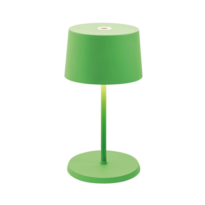 Olivia Mini LED Table Lamp in Green.
