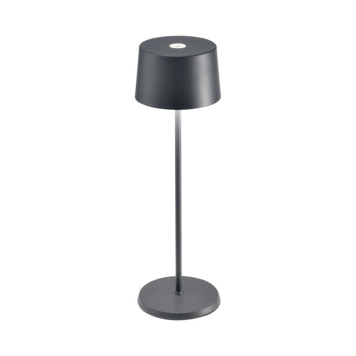 Olivia Pro LED Table Lamp in Dark Grey.