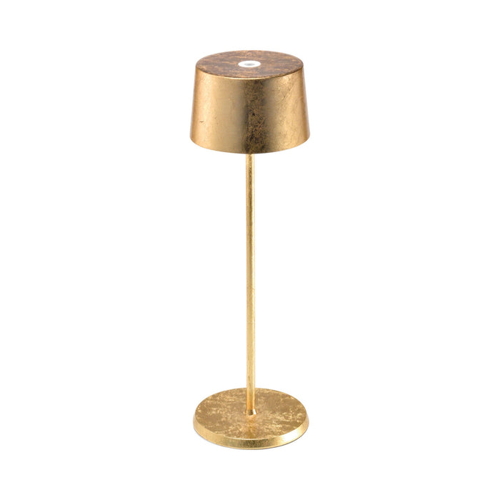 Olivia Pro LED Table Lamp in Gold Leaf.