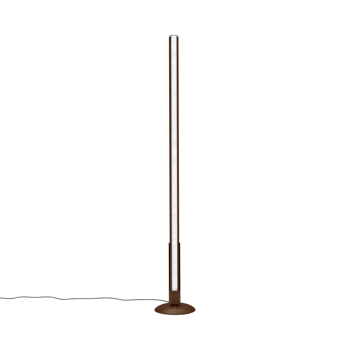 Pencil Light LED Floor Lamp in Rust.