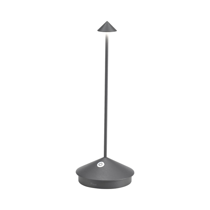 Pina Pro LED Table Lamp in Dark Grey.