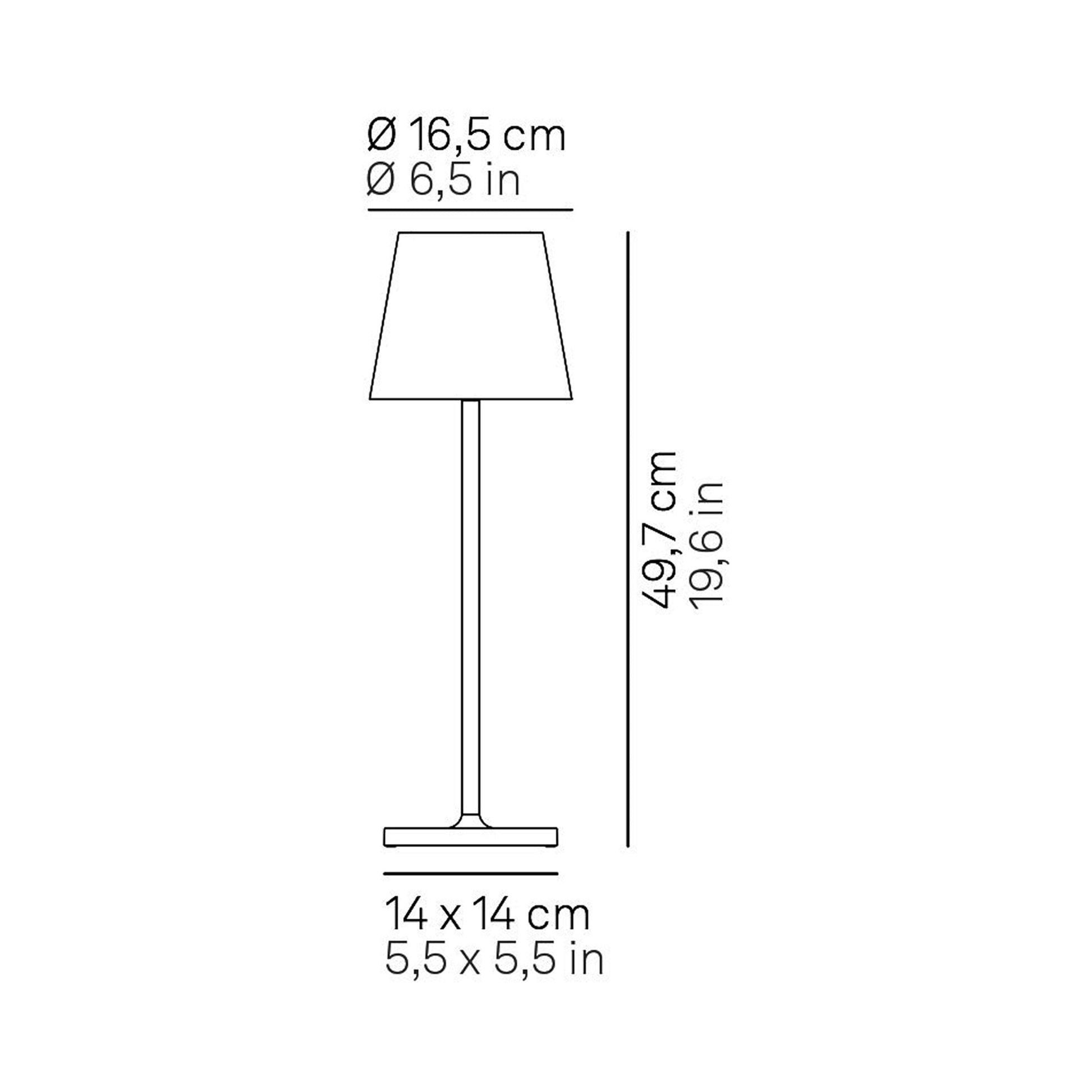 Poldina L LED Desk Lamp - line drawing.
