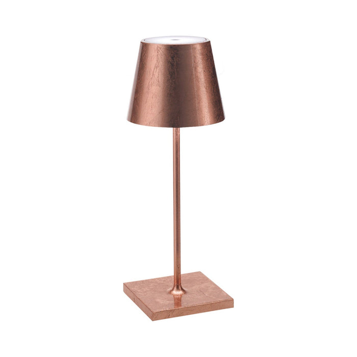 Poldina Pro Mini LED Table Lamp in Copper Leaf.