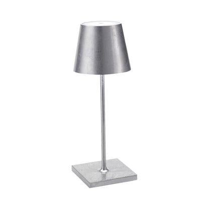 Poldina Pro Mini LED Table Lamp in Silver Leaf.