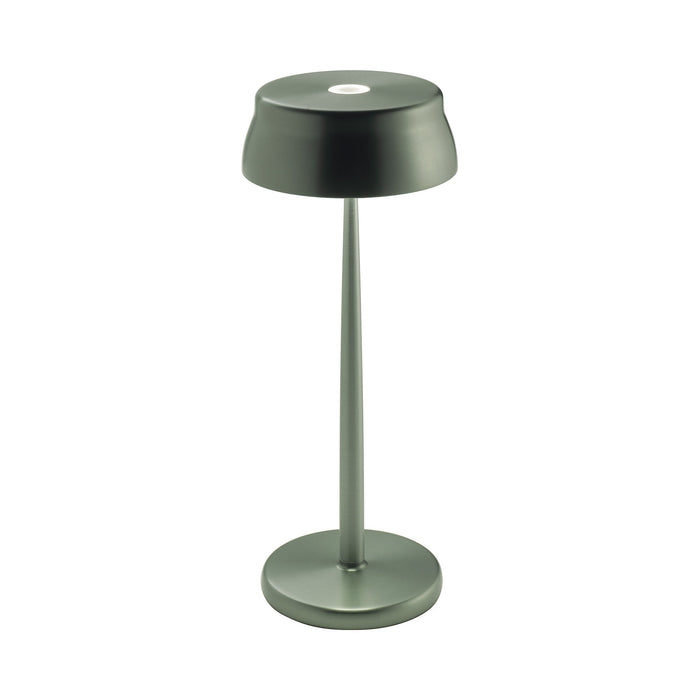 Sister LED Portable Table Lamp in Anodized Green.