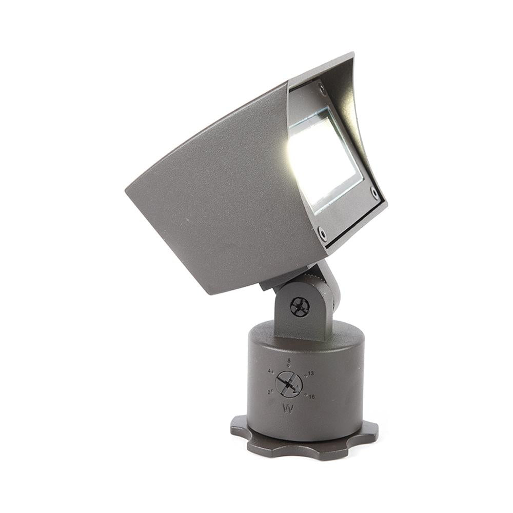 120V Landscape Wall Wash LED Accent Light in Bronze on Aluminum.