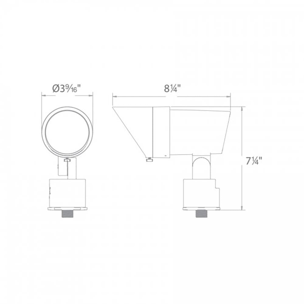 12V Grand LED Accent Light - line drawing.