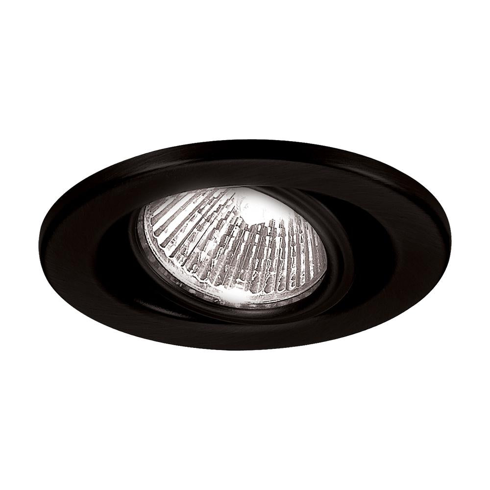 2.5 Inch Low Voltage Adjustable Recessed Trim in Black (Halogen).