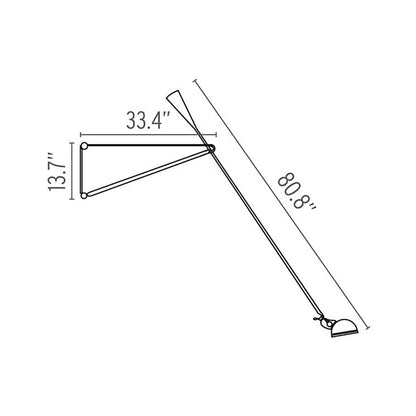 265 LED Wall Light - line drawing.