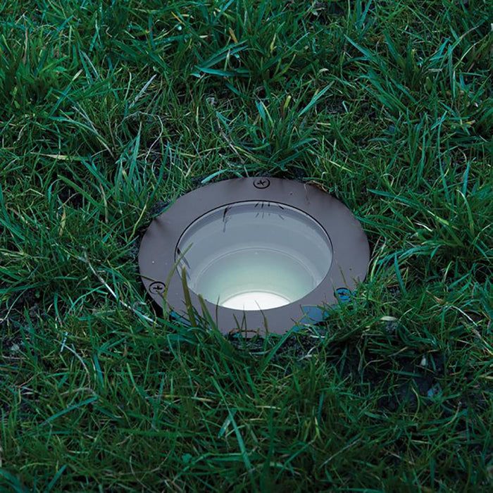3 Inch 120V LED Inground Light in Outdoor Area.