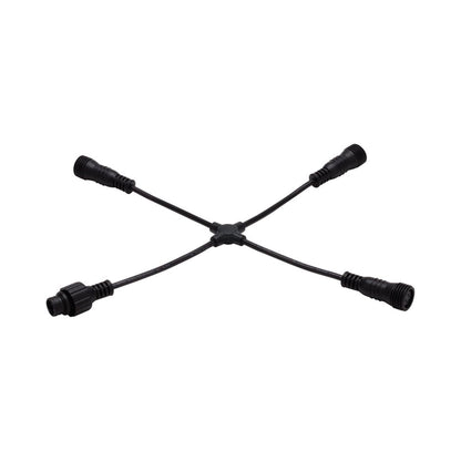 4 Way "X" Connector for InvisiLED Outdoor Tape Light.
