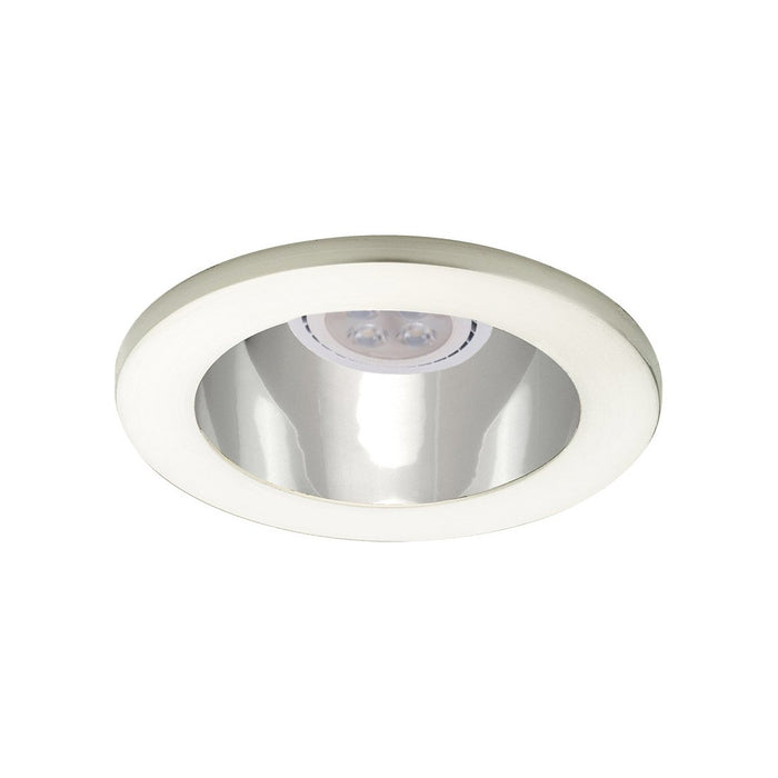 4 Inch Low Voltage Die-Cast Adjustable Specular LED Recessed Trim in Specular Clear/Brushed Nickel (LED/Round).