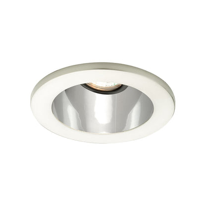 4 Inch Low Voltage Die-Cast Adjustable Specular LED Recessed Trim in Specular Clear/Brushed Nickel (Halogen/Round).