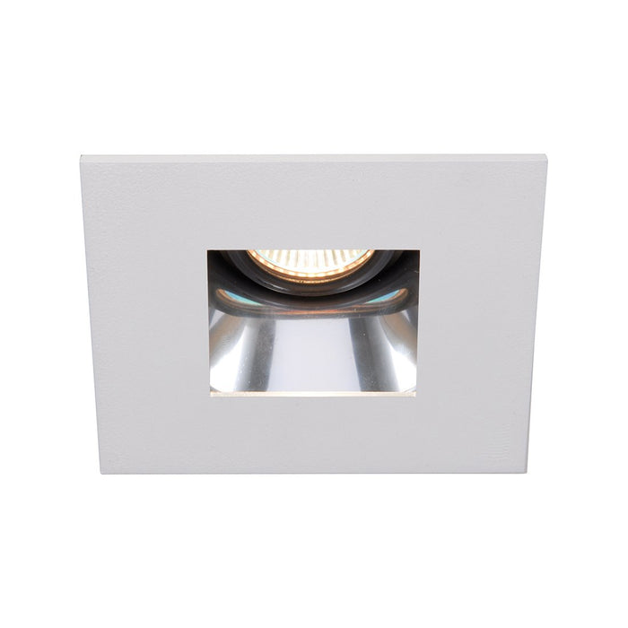4 Inch Low Voltage Die-Cast Adjustable Specular LED Recessed Trim in Specular Clear/White (Halogen/Square).