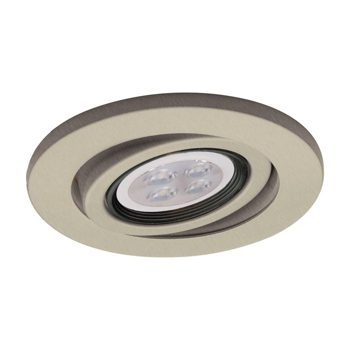 4 Inch Low Voltage Die-Cast Gimbal Ring Recessed Trim in Brushed Nickel (LED).