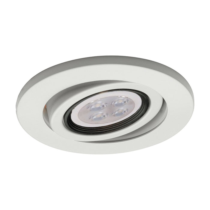 4 Inch Low Voltage Die-Cast Gimbal Ring Recessed Trim in White (LED).