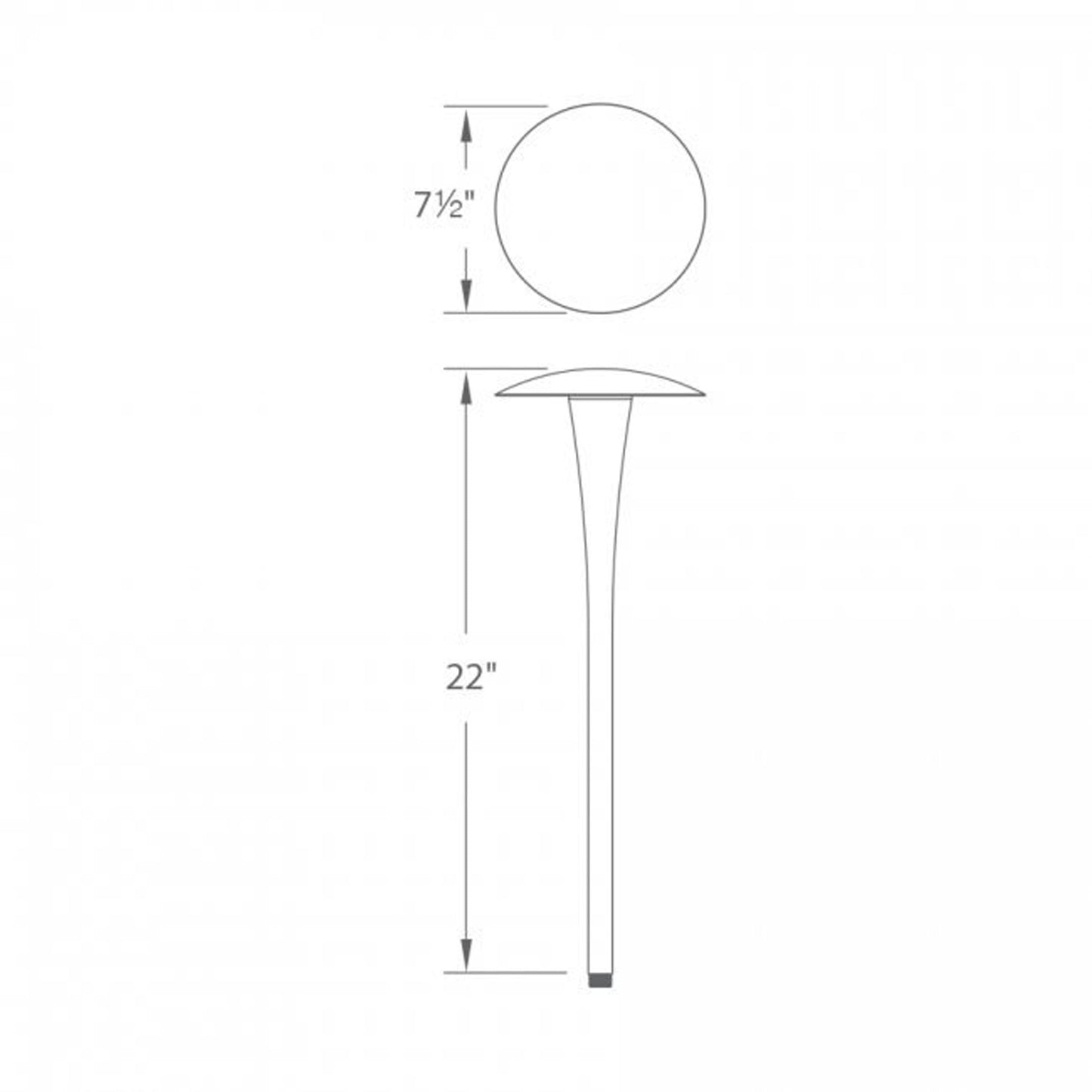 6011 LED Area Light - line drawing.