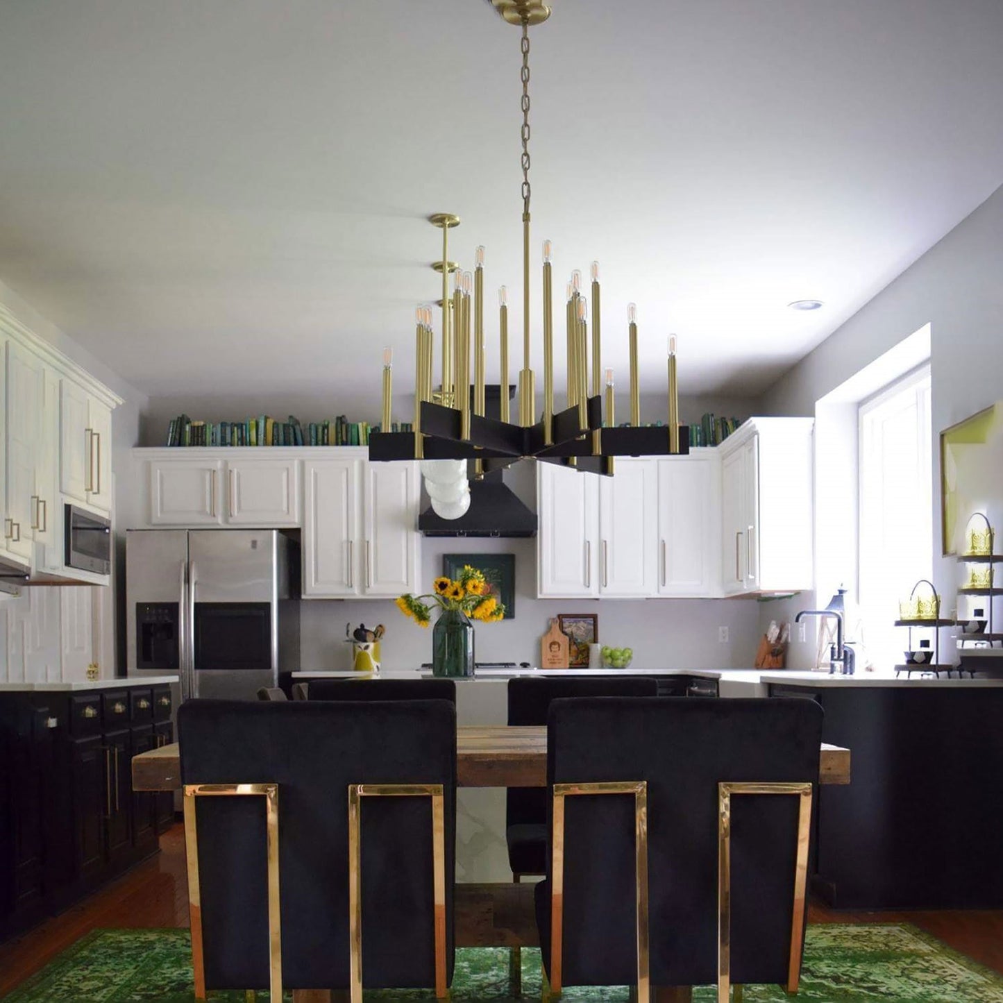 Abrams Chandelier in dining room.