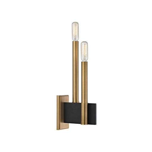 Abrams Wall Light in Aged Brass.