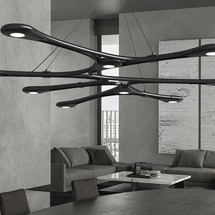 Abstraction™ LED Pendant Light in living room.