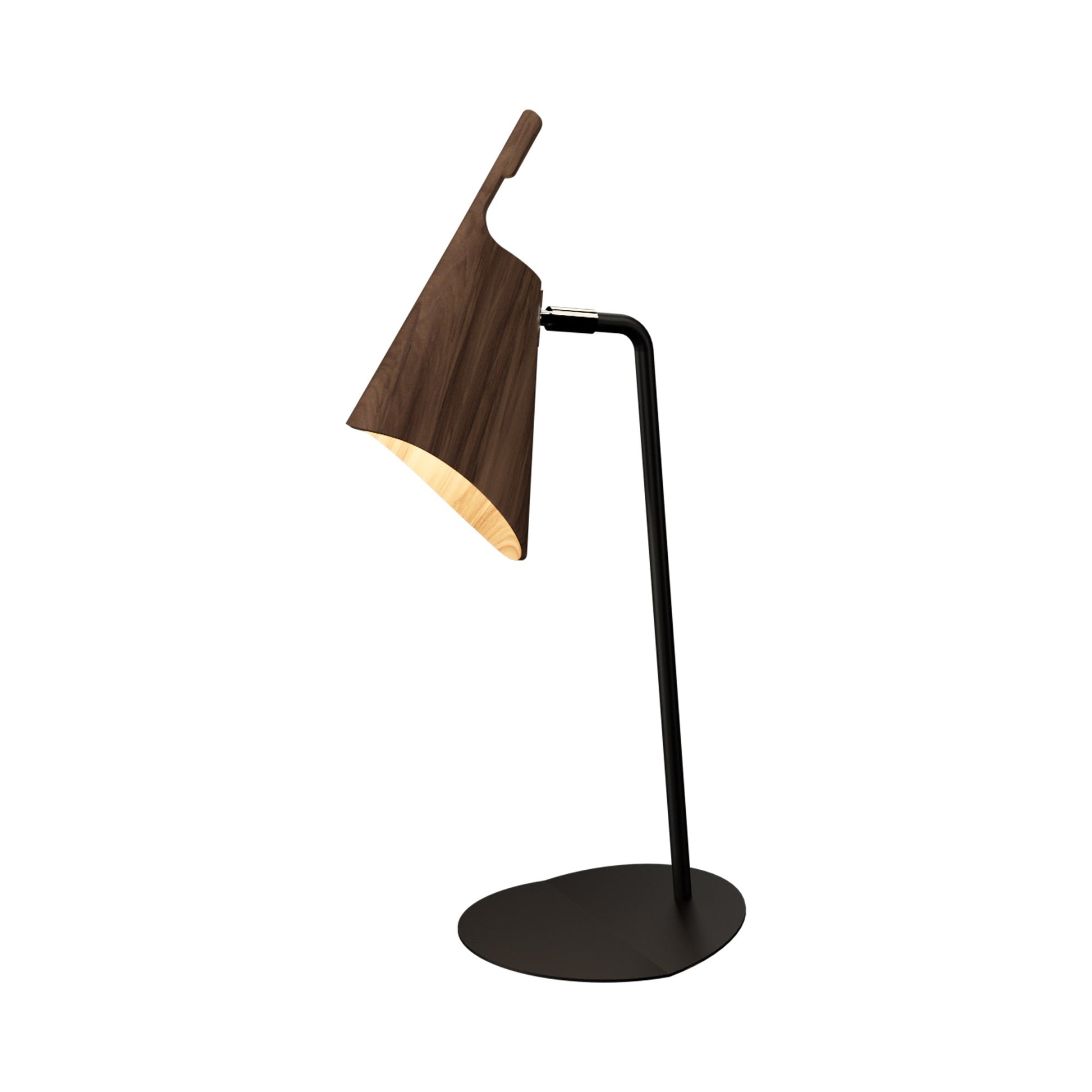Balance Table Lamp in American Walnut.
