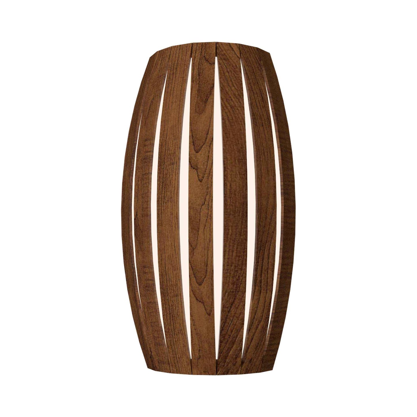 Barrel LED Wall Light in Imbuia.