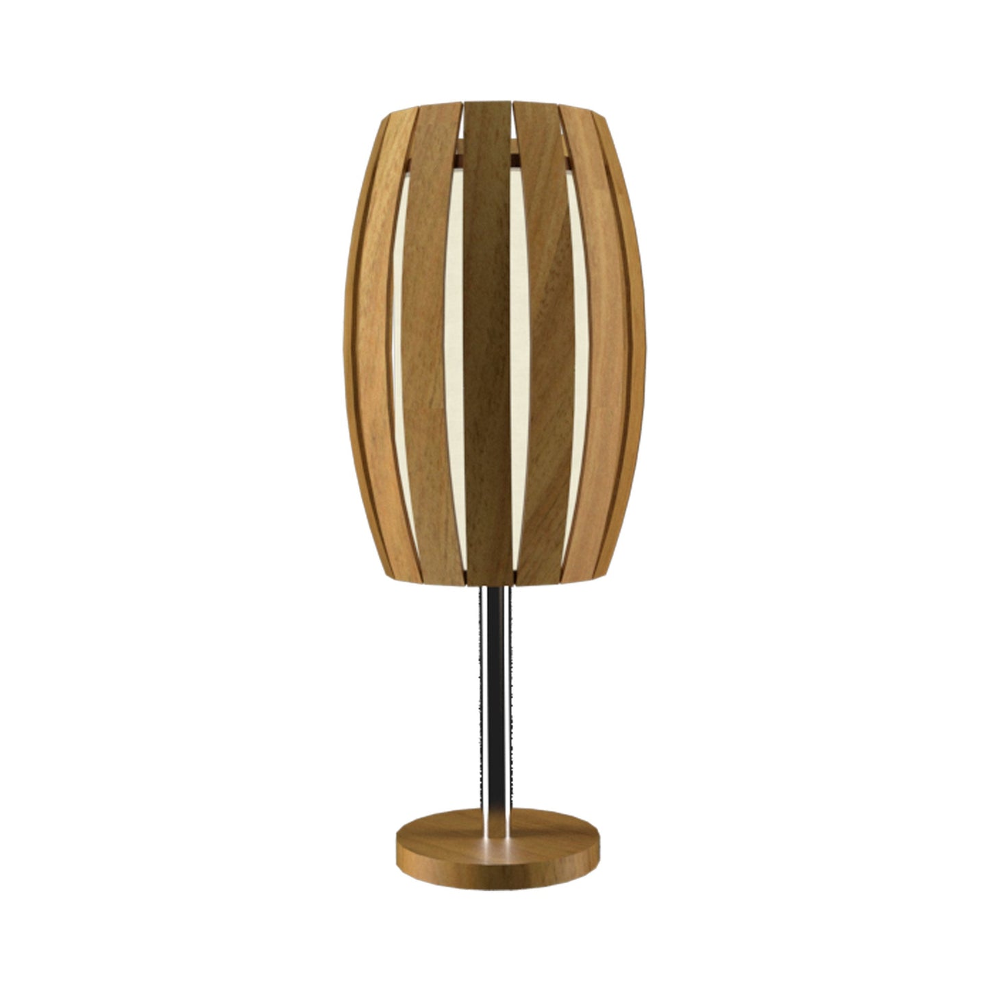 Barrel Table Lamp in Louro Freijó.