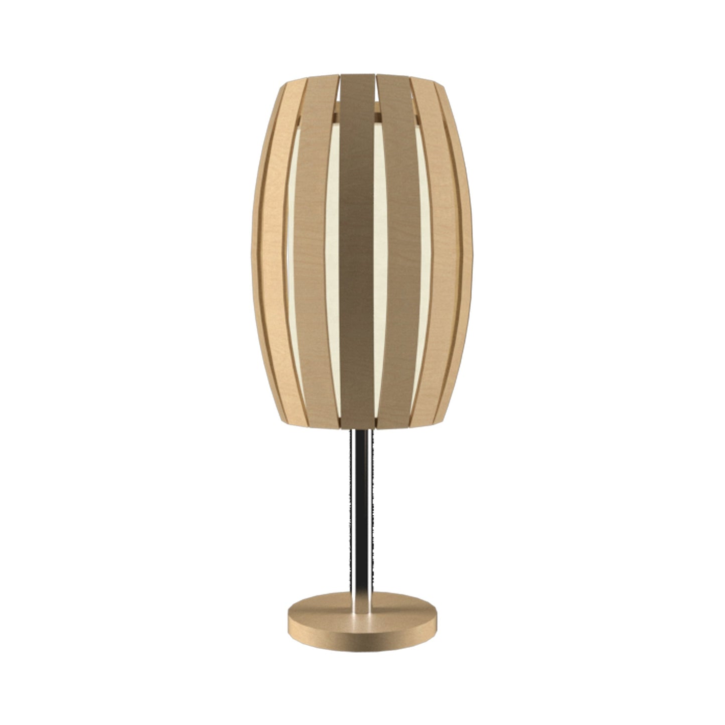 Barrel Table Lamp in Maple.