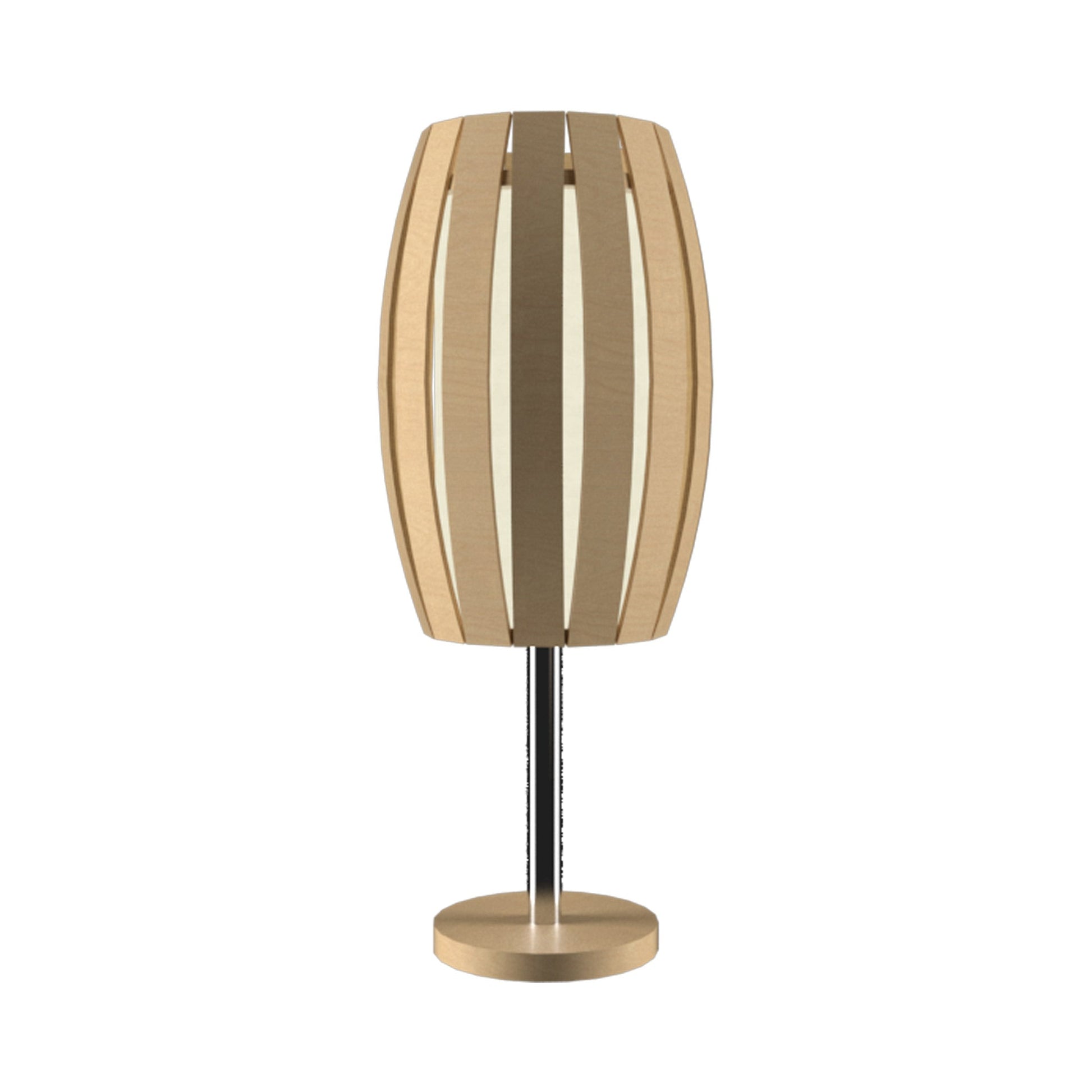Barrel Table Lamp in Maple.
